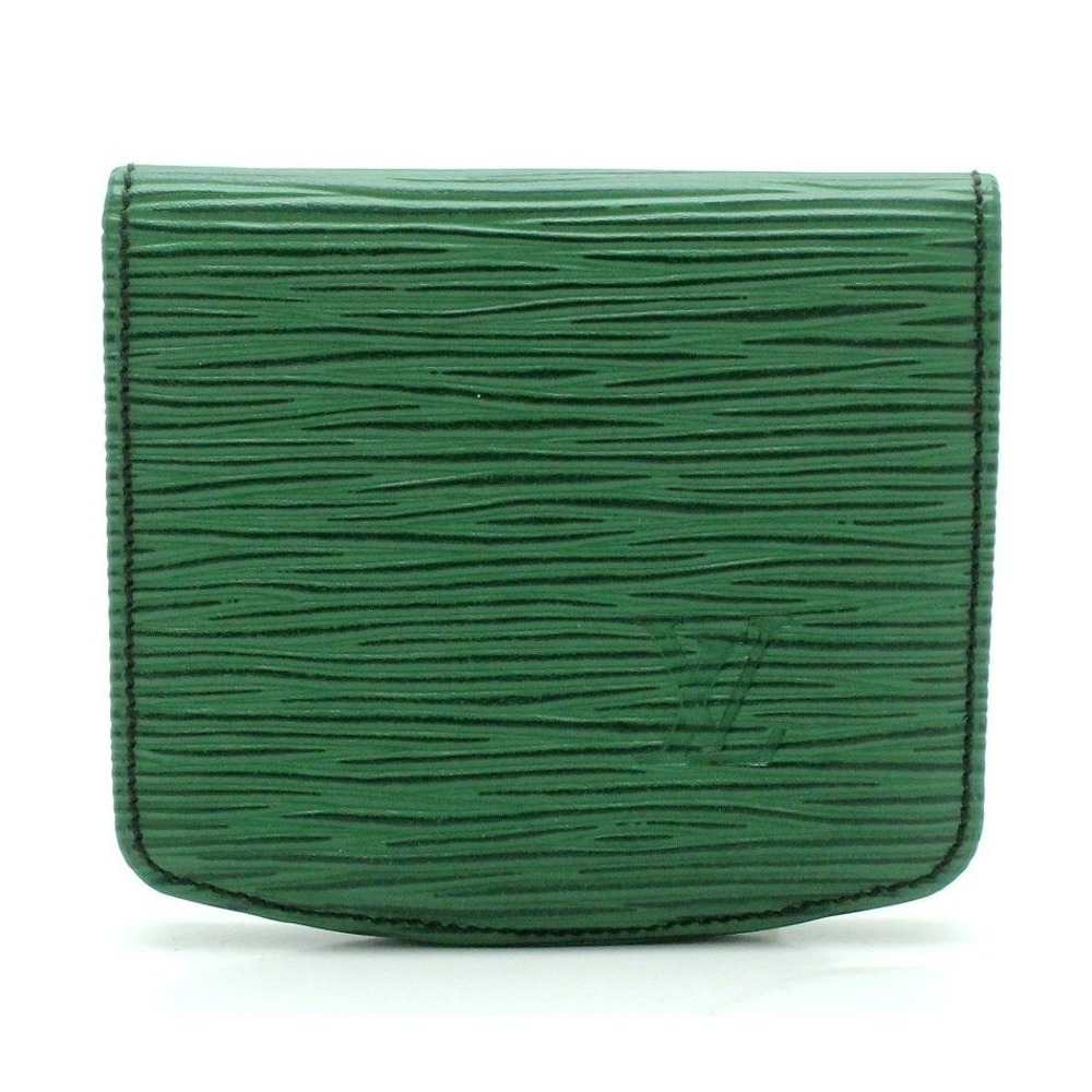 Louis Vuitton Cuvette Spool Coin Purse Green